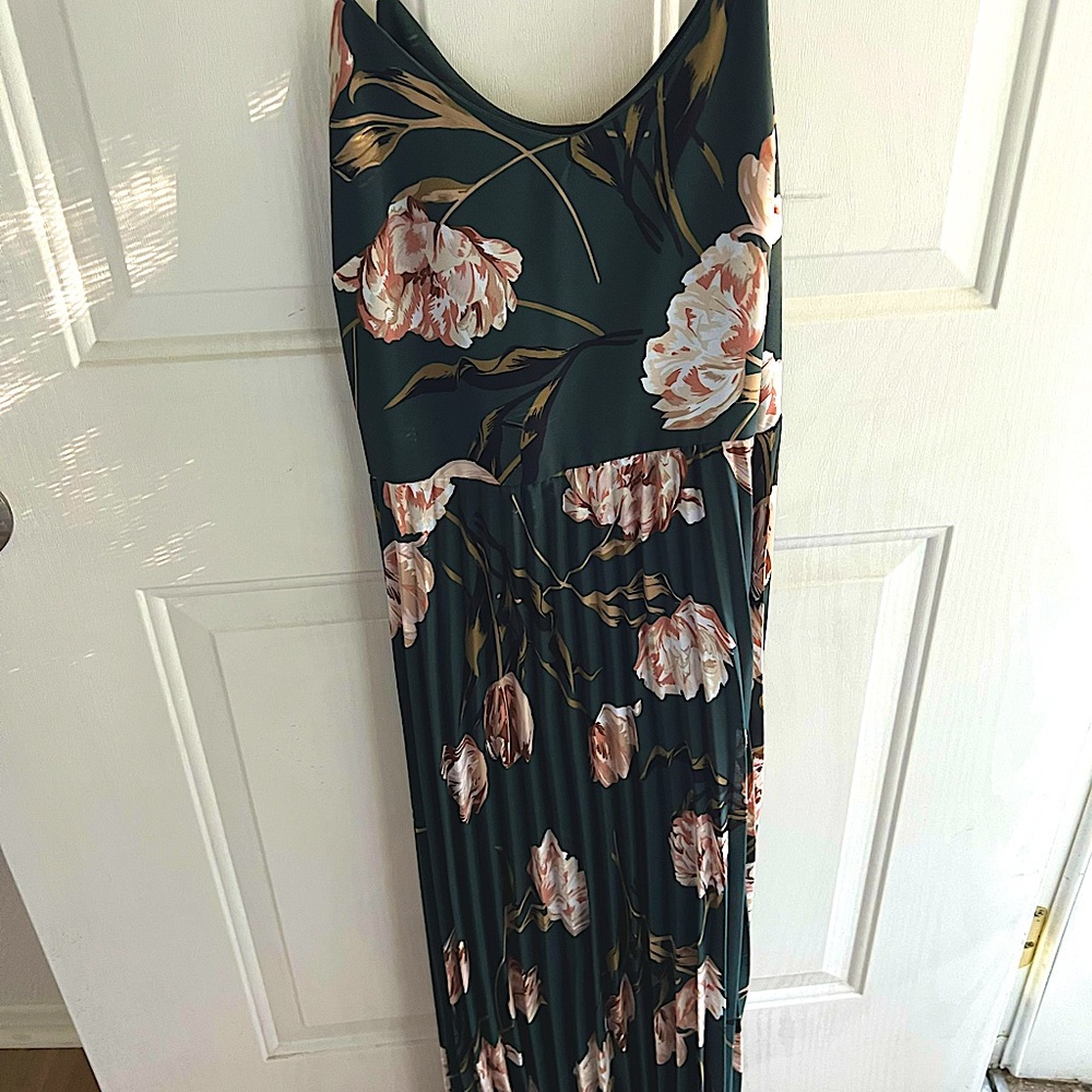 A new day emerald green floral dress